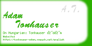 adam tonhauser business card